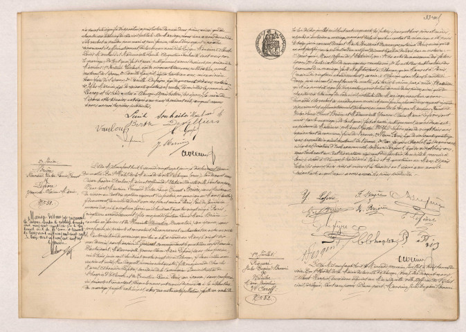 Acte de mariage de MARCHAND Albert Louis et SOUHAITÉ Lucile Augustine (27 Juin 1908), BRIÈRE Fernand Victor Louis Ernest et LEFÈVRE Yvonne Claire Marie (27 Juin 1908), PIQUERÉ Jules Eugène Benoni et MÉDÉLEC Marie Joséphine veuve CAROFF (1er Juillet 1908).