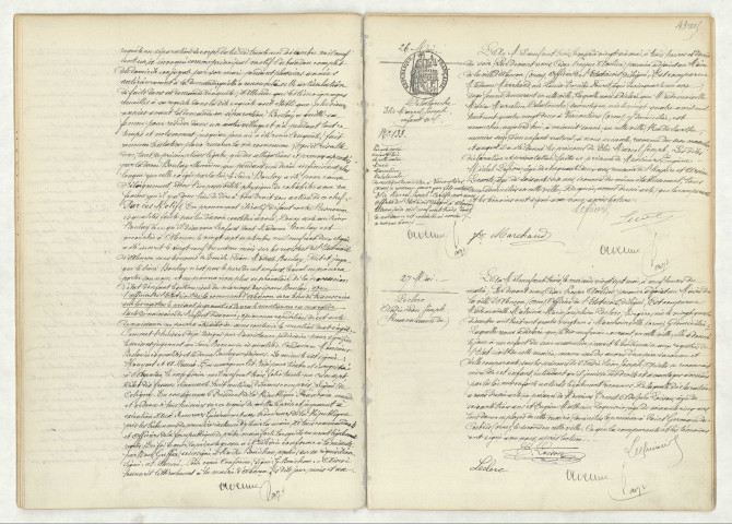 Transcription d'un jugement BOULAY Emile Léon Modeste (29 mai 1903),acte de naissance de DELATOUCHE Elie Marcel Joseph (26 mai 1903),reconnaissance de LECLERC André Léon Joseph (27 mai 1903).
