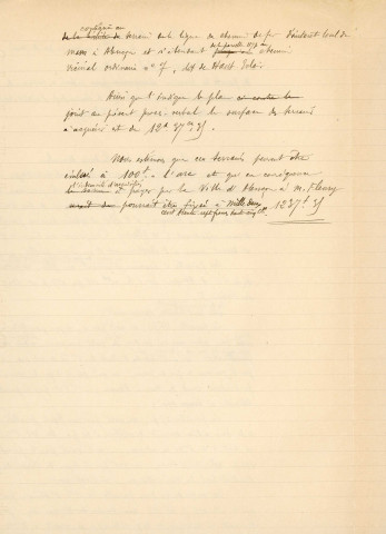 Etablissement d'un lavoir public sur le ruisseau du Gué-de-Gesne, rue du Mans, près du nouveau pont construit à proximité de la ligne de tramways, acquisition de deux parcelles de prés (I116p, I117p et I118p) appartenant à M. Fleury (1910 - 1911) : état estimatif, correspondance, délibérations, souscriptions, notes, plan