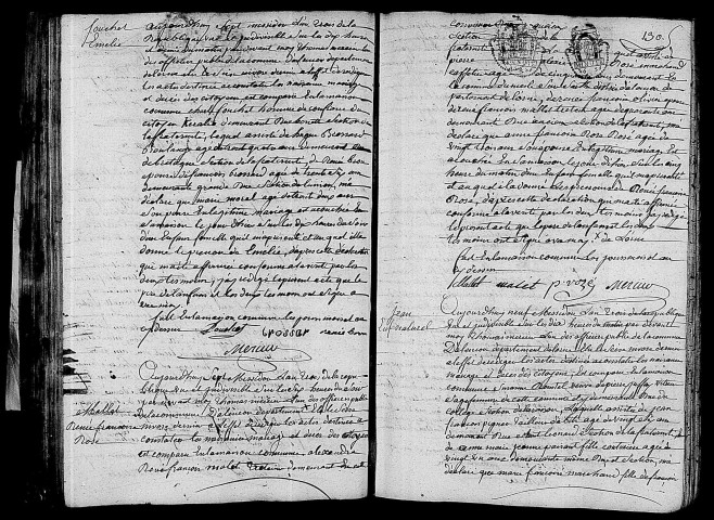 Acte de naissance de FOUCHET Emilie (24 juin 1795),acte de naissance de MALLET Renée Françoise Rose (24 juin 1795),acte de naissance de MARCHAND Jean enfant naturel (24 juin 1795).