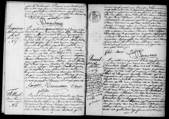 Registre des actes de naissance et adoption (1840).