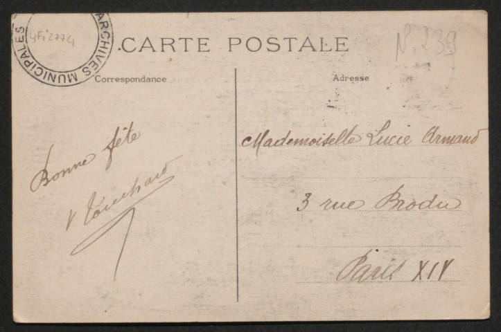 Alençon (Orne), Point d'Alençon, fabrique 29, rue du Mans, carte postale ancienne noir et blanc n°21, A.M.F. éditeur à Alençon, (Date d'utilisation : 24 novembre), (14x9), AMA.