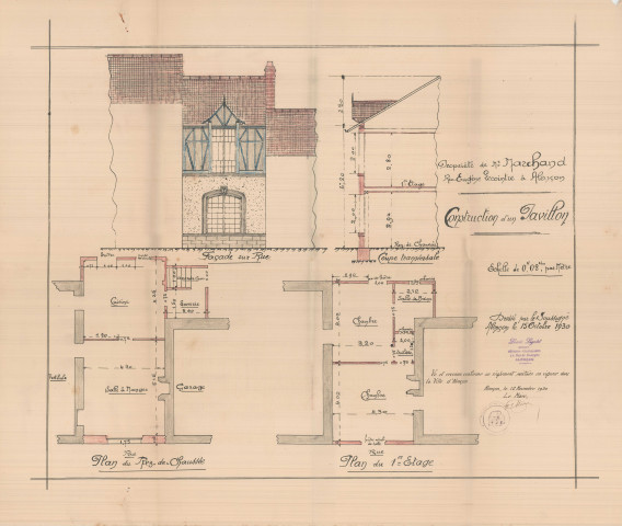 permis de construire n°13, Construction d'une maison d'habitation Boulevard Strasbourg Alençon, (date de décision : 1930), (auteur du projet, architecte : SOIVE Armand).