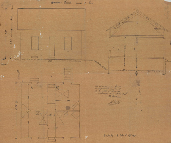 permis de construire n°7, Construction d'une maison d'habitation Route de Sées Alençon, (date de décision : 1927).