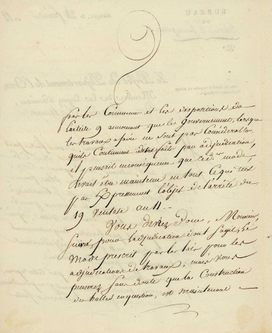 Etablissement de halles suite à la démolition du couvent des Filles Notre-Dame d'Alençon, adjudication (architecte Berthelmy): devis, correspondance, minute, arrêté préfectoral.