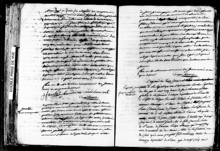Acte de naissance de BEAUDOIRE André René Constant (30 mars 1796),acte de naissance de GOULET Anne Marguerite (1er avril 1796),acte de naissance de POUPART Jean François enfant naturel (1er avril 1796).