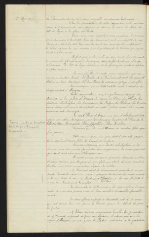 Dénomination des Rues, changements des noms, Maréchal Foch place de Lancrel suite à Cours Georges Clémenceau. Alençon Ouest et Nord entourée de boulevards extérieurs Deschamps, Colbert, Mezeray, Strasbourg, à l'Est routes nationale du Mans et de Mamers et Rue des Tisons soit considéré comme un Boulevard nom de Maréchal Joffre, Rue des promenades soit glorifié par le Nom du Roi Albert 1er, Rue des poulies reste, Nom de Place d'armes en Place des Alliés pour la présence des Anglais, Canadien, Belges, Italiens et des Américains. Courteille Rue Doré au nom du lieutenant L'HOTELLIER et Rue Billote au nom du lieutenant Tirouflet, rapport de la commission