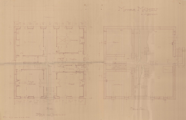 permis de construire n°6, Construction d'une maison d'habitation Rue de Labillardière Alençon, (date de décision : 21/07/1927), (auteur du projet, architecte : SOIVE Armand).
