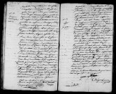 Acte de naissance de BOUGON Marie Véronique (30 juillet 1796),acte de naissance de OUSSIER Jean Pierre (30 juillet 1796).
