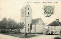 Saint-Paterne (Sarthe), l'église, carte postale ancienne noir et blanc n°116, M.C.F.L. Issy (Seine), (Date d'utilisation : 09 septembre 1906), (14x9), AMA.