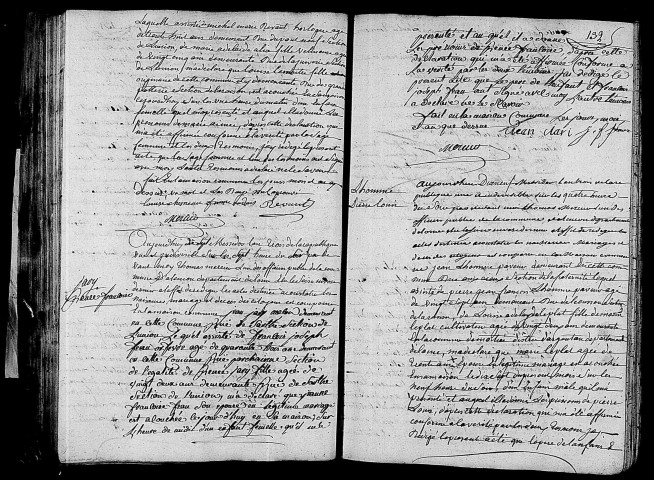Acte de naissance de LEMAITRE Marie Aimée enfant naturel (3 juillet 1795),acte de naissance de JARY Renée Françoise (3 juillet 1795),acte de naissance de LHOMME Pierre Louis (5 juillet 1795).