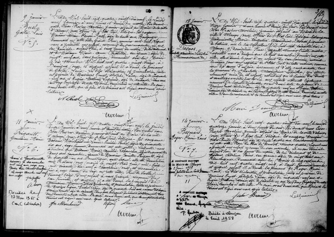 Registre des actes de naissance et adoption.