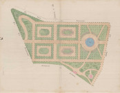 Plan des Promenades élaboré par le commissaire voyer après la présentation du projet de l'architecte paysagiste Tassin et décision du conseil municipal (18 novembre 1872).