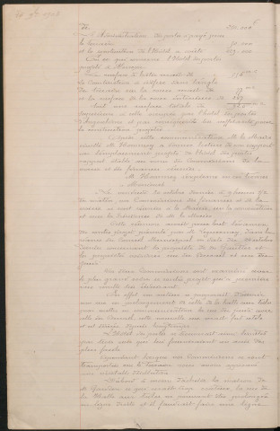Registre des délibérations du conseil municipal (16 novembre 1903 - 23 novembre 1906)
