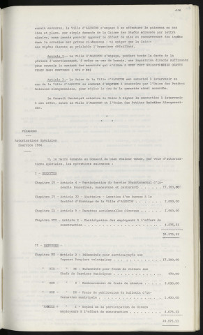 Finances, garantie d'un emprunt de 10 140 F à l'union des petites amicales alençonnaises. Finances, autorisations spéciales, exercice 1966.