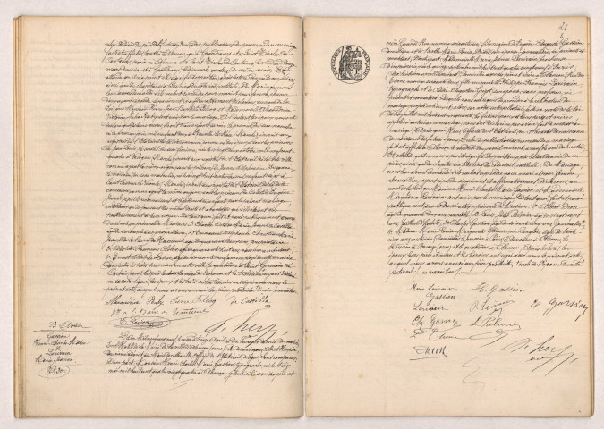 Acte de mariage de PELCOQ Pierre Jean Baptiste et RABY Alexandrine Victorine Julia (1er avril 1909), Acte de mariage de GASSION Henri Charles Marie et LAVILAIN Marie Jeanne (13 avril 1909).