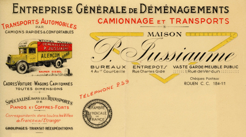 permis de construire n°6, Construction d'un hangar Rue Charles Gide Alençon, (date de décision : 1939).