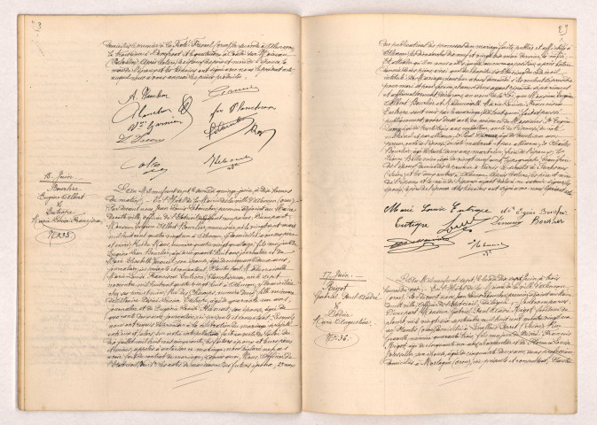 Acte de mariage de GARNIER Alexandre Lucien Clovis et PLANCHON Léa Marcelline Alice (11 Juin 1907), BOURLIER Eugène Albert et EUTROPE Marie Louise Francisca (15 juin 1907),