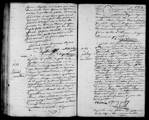 Acte de naissance de GOSSELIN Louis Guillaume Prosper (24 août 1796),acte de naissance de BRINDEL Jeanne Marie (23 août 1796),acte de naissance de GODEFROY Anne Louise (25 août 1796),acte de naissance de PARIS Elisabeth (26 août 1796).