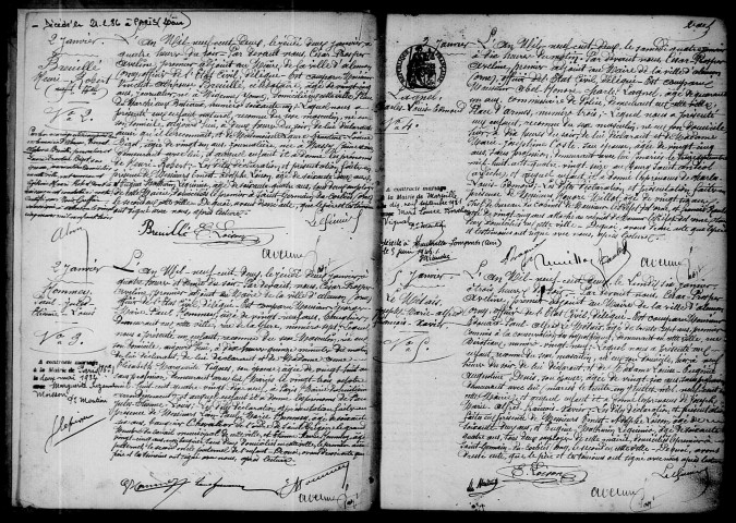 Registre des actes de naissance et adoption.