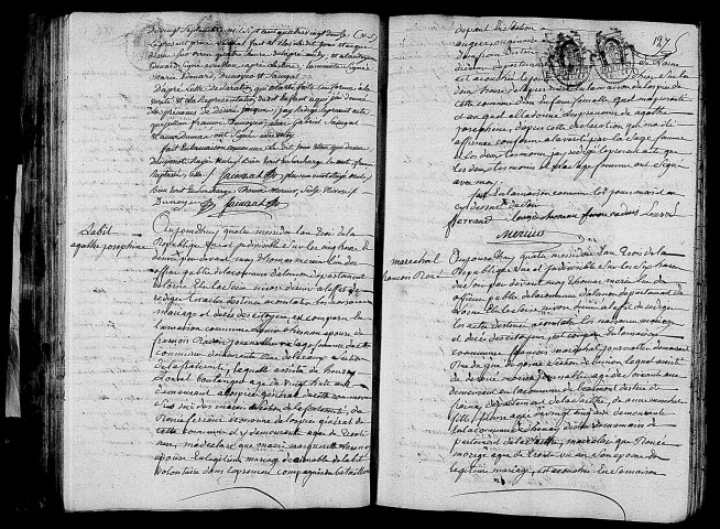 Acte de naissance de Désiré Jacques enfant trouvé (22 juin 1795),acte de naissance de LHABIT Agathe Joséphine (21 juin 1795),acte de naissance de MARECHAL François René (21 juin 1795).
