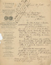 Projet de distribution en eau potable de la ville d'Alençon, candidature de L. Vigreux pour la construction d'un réservoir d'équilibre de 2000 mètres carrés boulevard de Strasbourg (1879) : correspondance.