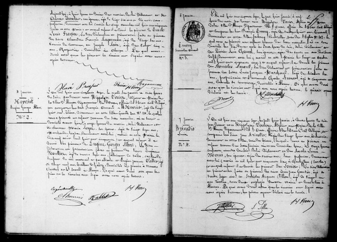 Registre des actes de naissance et adoption (1857).