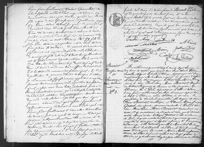 Registre des actes de mariage (1845).