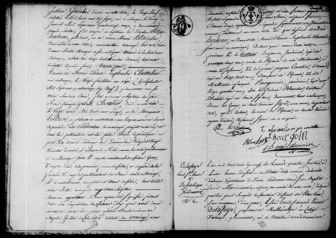 Registre des actes de mariage (1819).