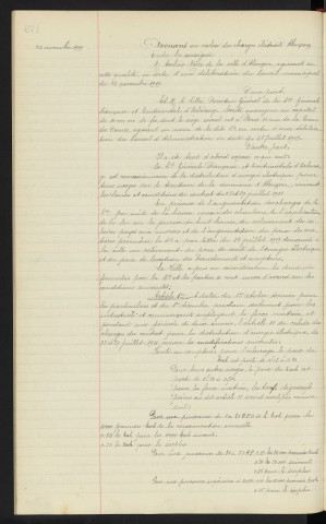 Eclairage au gaz et éclairage électrique, projet d'avenants