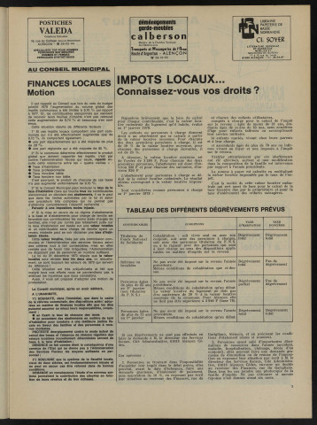 Alençon Notre Cité, journal des habitants de la Ville et des communes périphériques n°16 (novembre 1978).