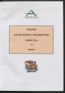 Registre des décisions et des délibérations du conseil communautaire (04 Février -07 Juillet 2016).