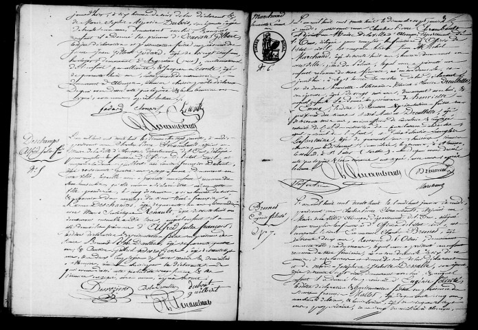 Registre des actes de naissance et adoption (1838).