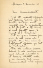 Le verrier Louis Barillet évoque le maître Detaille : lettre autographe signée (format In-8) (03 décembre 1906).