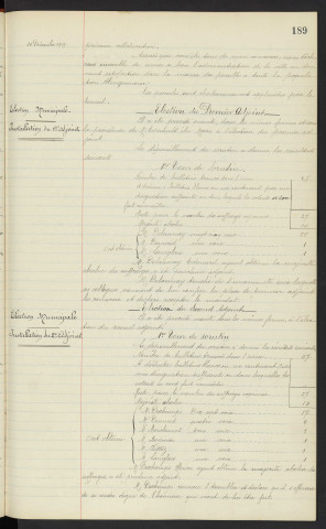 Elections municipales, installation du Maire Mr ESNAULT. Elections municipales, installation du 1er adjoint Mr DELAUNAY. Elections municipales, installation du 2éme adjoint Mr DESCHAMPS