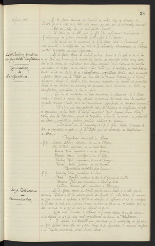 Legs de Mr LEGUERNAY François Louis Justin ancien négociant, vice-président du conseil général de l'Orne demeurant route de Sées, hospice d'Alençon, notaire Mr CABOT, héritière Mme Veuve CHARRIET née PEAU dit Taillis Louise Zoé demeurant 3 rue de la Croix Verte avis du conseil. Contribution foncière des propriétés non bâties, nomination de classificateurs. Legs Mme veuve THIBOUT née DOAT DE BOYRIE Louise Paule Jeanne Rose Noémie, légataire Mr PROUT, communication