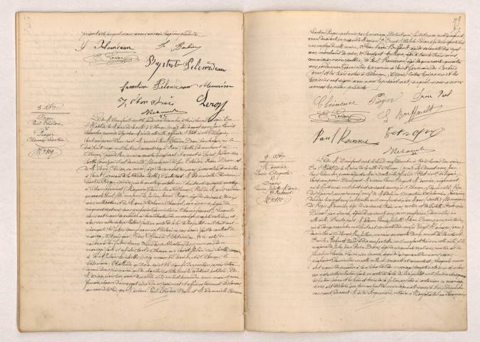 Acte de mariage de BARBIER François Marie Joseph et PELOURDEAU Suzanne Eugénie Louise Divorcée de COMPAIN (30 Novembre 1907), DROU Paul Théodore et PIOGER Clémence Léontine (05 Décembre 1907), MOUNIER Louis Auguste et DRANS Louise Juliette Marie Veuve REBOURT (09 Décembre 1907).