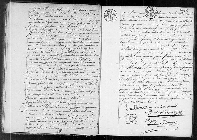Registre des actes de mariage (1824).