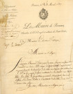 Établissement d'une halle aux grains à Rennes (dans des configurations identiques à Alençon) : correspondance (1817).