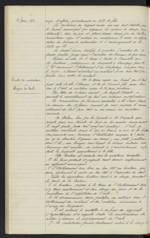 Halle au Blé, projet d'aménagement en salle des fêtes, rapport. Ecole de natation ,projet de bail