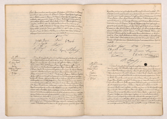 Acte de mariage de DORÉ Georges Gaston et PIQUERÉ Juliette Constance Marie (20 novembre 1909), Acte de mariage de DEVEAUX Marie Joseph et JARRY Victorine Eugénie veuve LIVET (23 novembre 1909), Acte de mariage de MARTIN Albert Louis et BARDIN Germaine (23 novembre 1909).