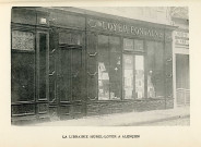 Librairie Hurel-Loyer, 5 rue du Bercail, phototypie noir et blanc (Henri Desforges) [1902].