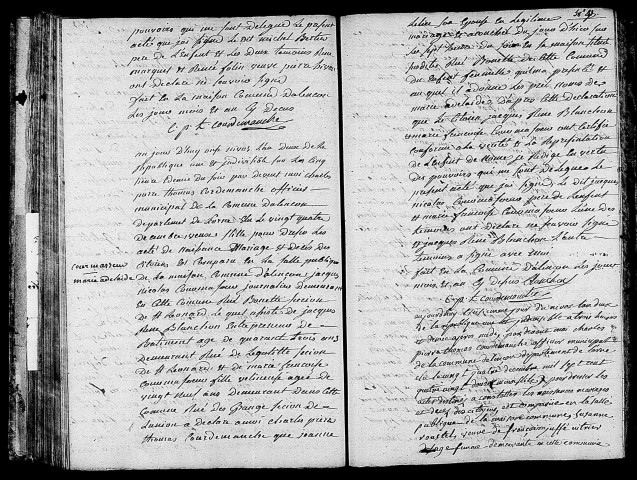 Acte de naissance de BERTHIER Marie Anne Renée (30 décembre 1793),acte de naissance de COURMASSEUR Marie Adélaïde (30 décembre 1793),acte de naissance de FOUCHET Louis François (2 janvier 1794).