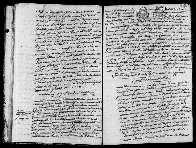 Acte de naissance de MANOURY Jean Auguste (27 octobre 1793),acte de naissance de LEGROS Marguerite Françoise (30 octobre1793),acte de naissance de DESHAYES Martiale (30 octobre 1793).