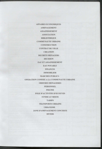 Conseils communautaires : registre des délibérations (16 janvier - 17 novembre1997).