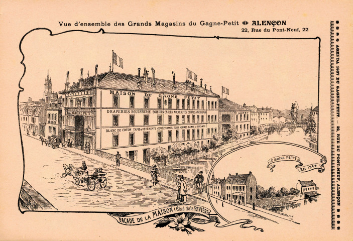 Grands Magasins du Gagne-Petit, publicité : agenda (1907).