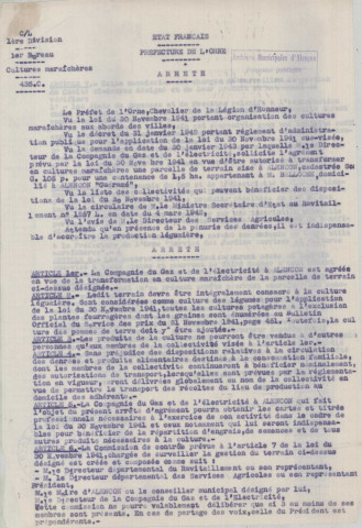 Aménagement Perseigne sud, jardins familiaux, terrains de football, vélodrome, plan masse (Services techniques, éch.1/1000, 18/11/1975, n°VA269) (83.5 x 59.7)