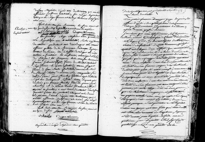 Acte de naissance de CHAMBAY Jean Baptiste enfant naturel (4 juillet 1796),acte de naissance de CHAMBAY Anne enfant naturel (5 juillet 1796),acte de naissance de Jean Baptiste enfant trouvé (5 juillet 1796),acte de naissance de Anne enfant trouvé (5 juillet 1796).