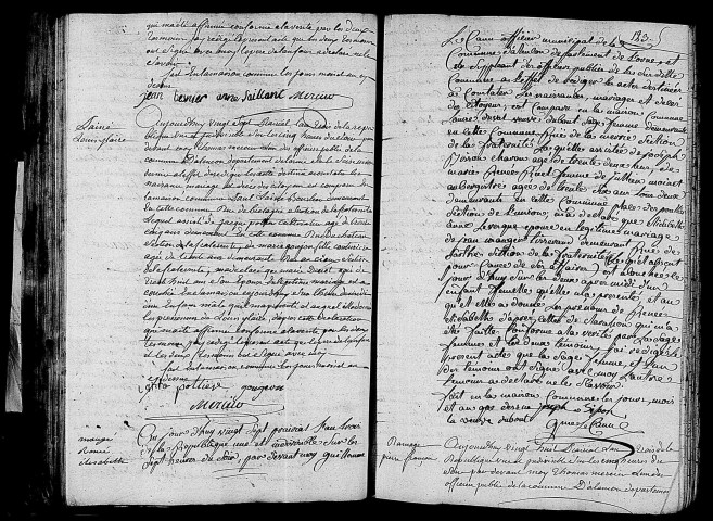 Acte de naissance de NICOUX Jean Basire (13 juin 1795),acte de naissance de LAINE Louis Ylaire (15 juin 1795),acte de naissance de MAUGER Renée Elisabeth (15 juin 1795),acte de naissance de RAMAGE Pierre François (16 juin 1795).