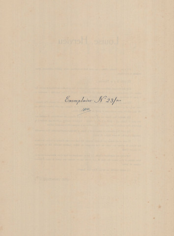 Louise Hervieu, vingt nus, Paris, librairie de France, F. Sant'Andrea, L. Marcerou et Cie (exemplaire n°23/100).